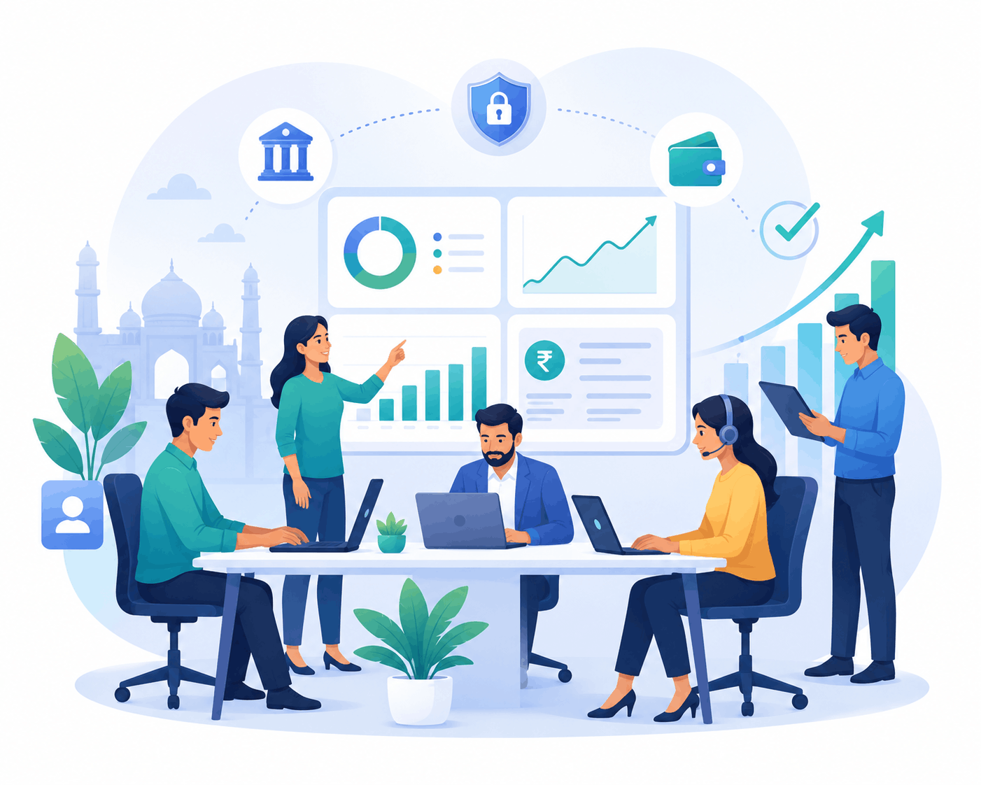 About UtsabPay fintech company illustration